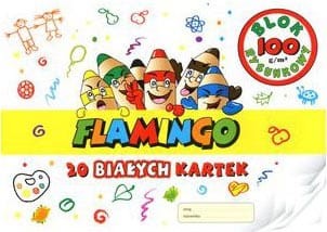 Blok rysunkowy Flamingo A4 biały - 20 kartek