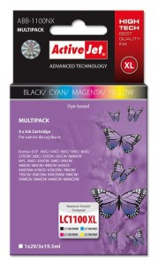 Tusz ActiveJet ABB-1100NX MultiPack do drukarki Brother - zamiennik Brother LC980, LC1100