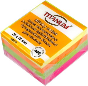 Notes samoprzylepny Titanum 76x76mm 400K NEON