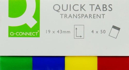 Zakładki indeksujące samoprzylepne Q-Connect KF01225 19x43mm