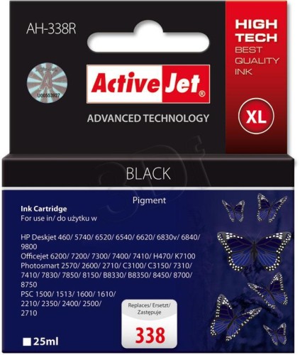 Tusz ActiveJet AH-338R czarny do drukarki HP - zamiennik HP nr 338 C8765EE