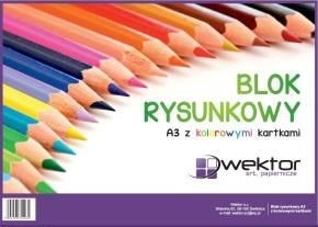 Blok rysunkowy Wektor A3 kolorowy - 20 kartek