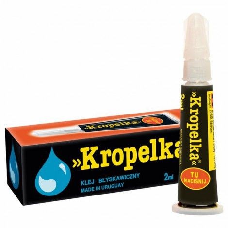 Klej Kropelka 2 ml – błyskawiczny klej do ceramiki, plastiku, drewna, metalu, gumy i porcelany.