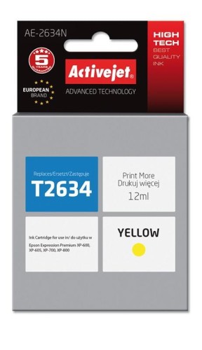 Tusz ActiveJet AE-2634N Yellow do drukarki Epson T2634.jpeg