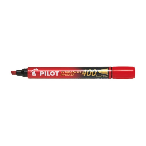 Marker permanentny Pilot SCA-400-R czerwony - ścięta końcówka