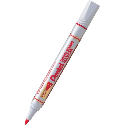 Marker suchościeralny do tablic Pentel MW85-B czerwony, okrągła końcówka