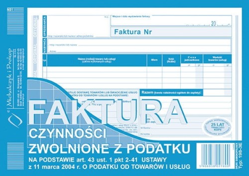Faktura A5 198-3E