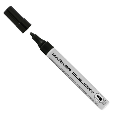 Marker olejowy economy TOMA TO420 - czarny, okrągła końcówka 2,5 mm
