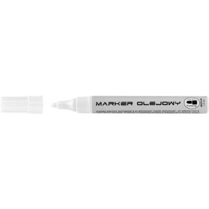 Marker olejowy economy TOMA TO420 - biały, okrągła końcówka 2,5 mm