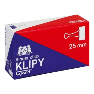 Klip Grand 25 mm czarny 110-1093 - 12 szt.