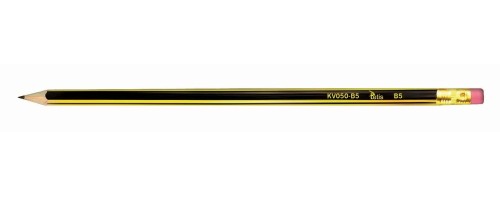 Ołówek techniczny TETIS KV050-B5 5B – drewniany, heksagonalny, z gumką.