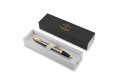 Parker IM Core Grey GT 2214613 – elegancki szary długopis automatyczny ze złotymi detalami, wkładem QuinkFlow i pudełkiem Parker.