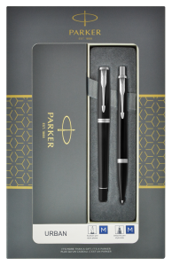 Zestaw Parker Urban London Cab Black CT S0827470 – pióro wieczne 1931596 + długopis 1931579
