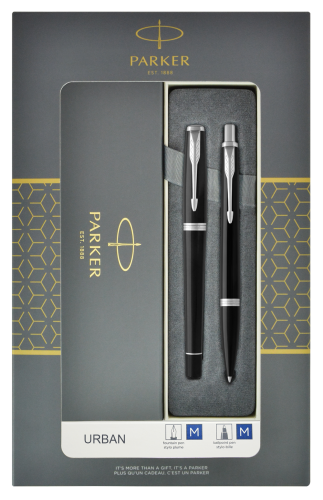 Zestaw Parker Urban London Cab Black CT S0827470 – pióro wieczne 1931596 + długopis 1931579