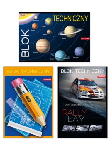 Blok techniczny Dan-Mark A4 biały - 10 kartek
