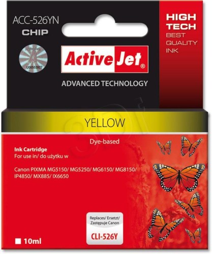 Tusz ActiveJet ACC-526YN Yellow do drukarki Canon