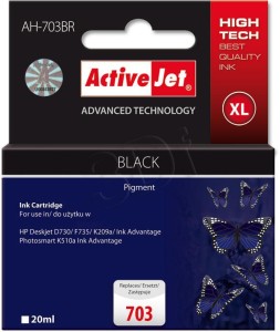 Tusz ActiveJet AH-703BR  czarny do drukarki HP - zamiennik HP nr  703 CD887AE