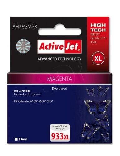 Tusz ActiveJet AH-933MRX magenta do drukarki HP - zamiennik HP nr 933XL CN055AE
