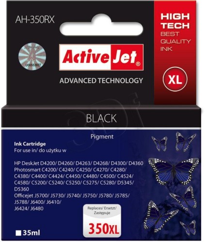 Tusz ActiveJet AH-350RX czarny do drukarki HP - zamiennik HP nr 350XL CB336EE