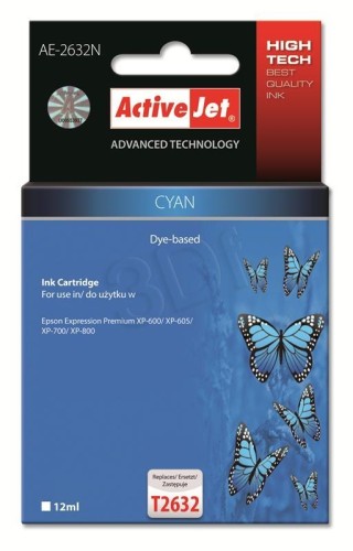 Tusz ActiveJet AE-2632N Cyan drukarki Epson T2632