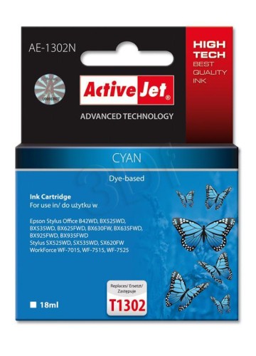 Tusz ActiveJet AE-1302N Cyan drukarki Epson T1302